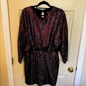 Sequin Long Sleeve Dress